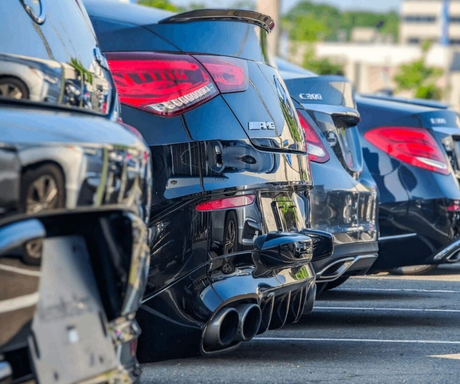 Car Rental Mercedes Benz Sedans parking